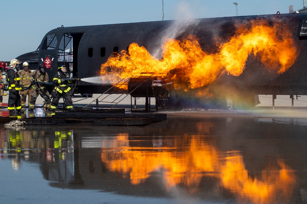 Rickenbacker and Local Fire Departments Controlled Burn Exercise