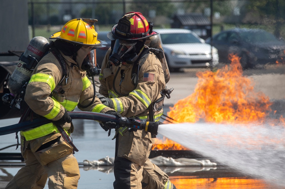 Rickenbacker and Local Fire Departments Controlled Burn Exercise