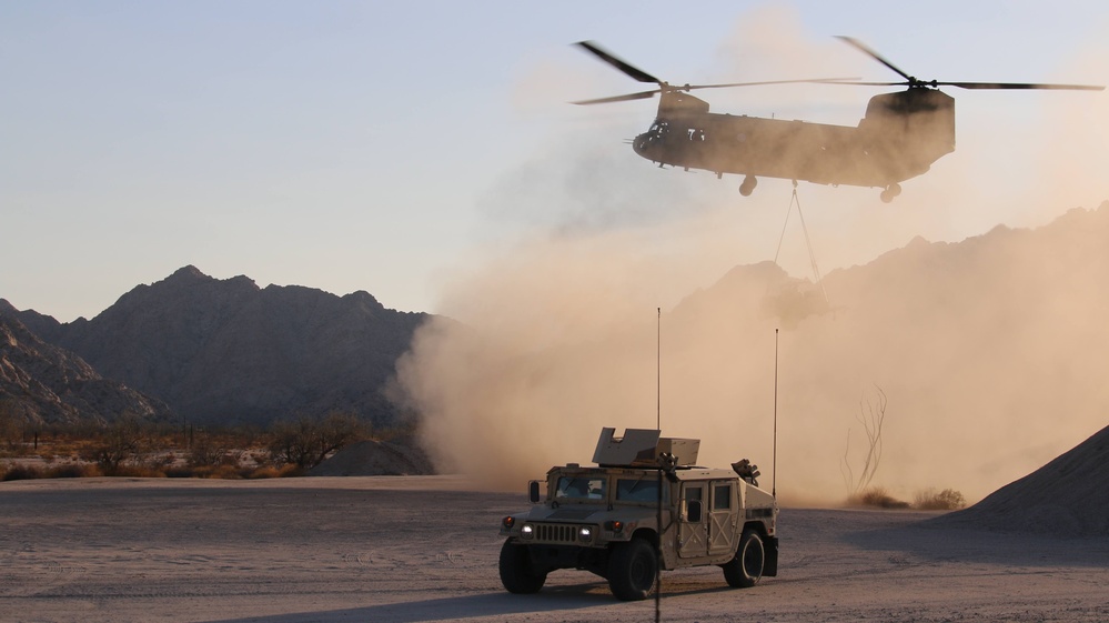 1st Combat Aviation Brigade conducts sling load operations along the southern border