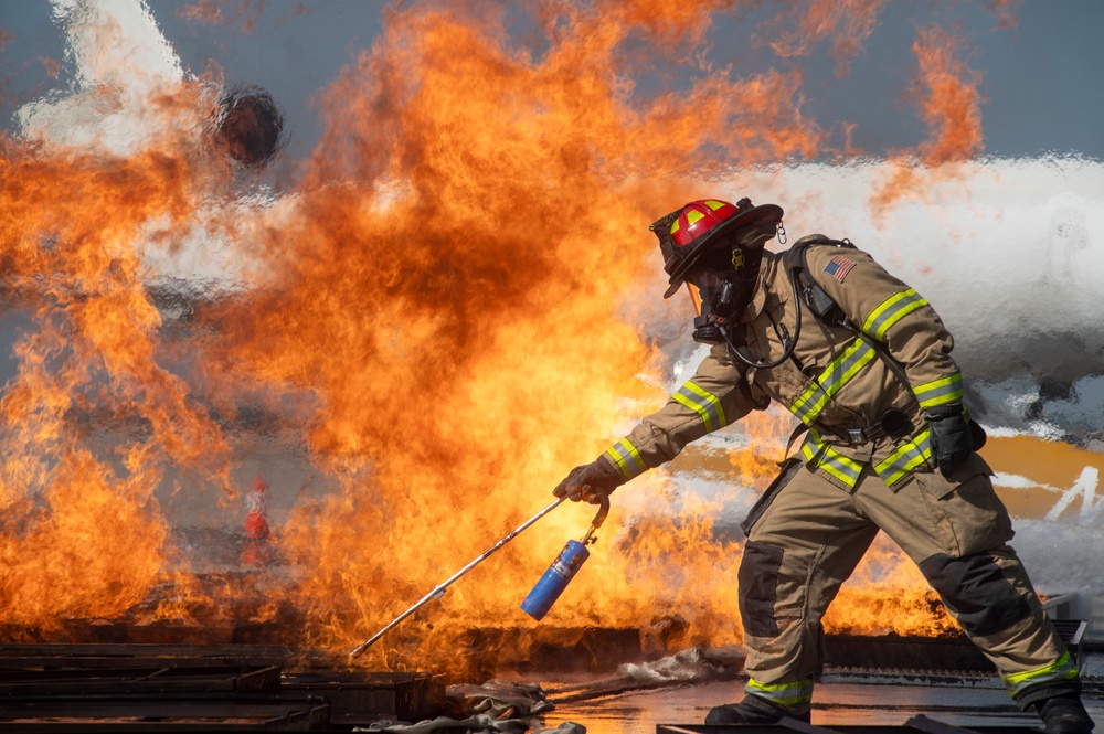Rickenbacker and Local Fire Departments Controlled Burn Exercise