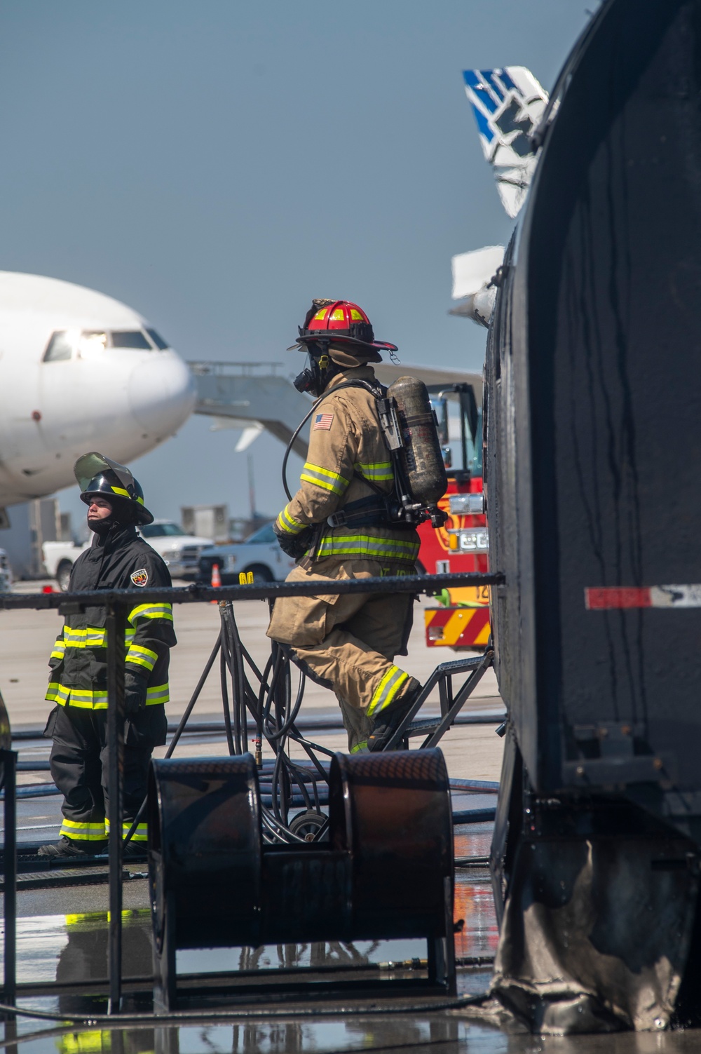 Rickenbacker and Local Fire Departments Controlled Burn Exercise