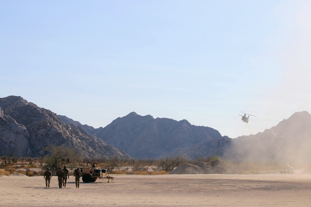 1st Combat Aviation Brigade conducts sling load operations along the southern border