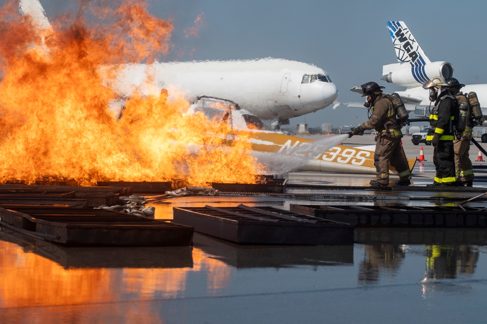 Rickenbacker and Local Fire Departments Controlled Burn Exercise