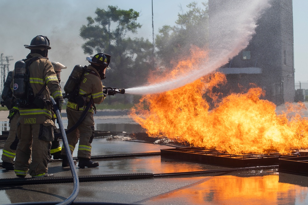 Rickenbacker and Local Fire Departments Controlled Burn Exercise