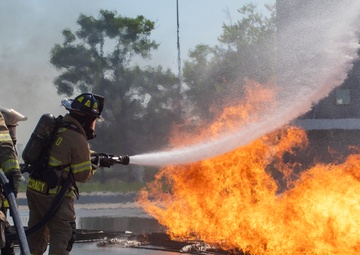 Rickenbacker and local fire departments-controlled burn exercise