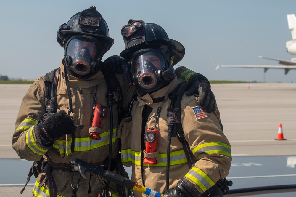 Rickenbacker and Local Fire Departments Controlled Burn Exercise