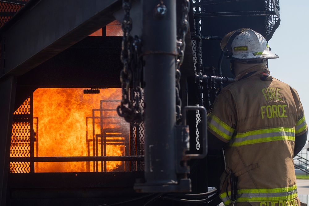 Rickenbacker and Local Fire Departments Controlled Burn Exercise