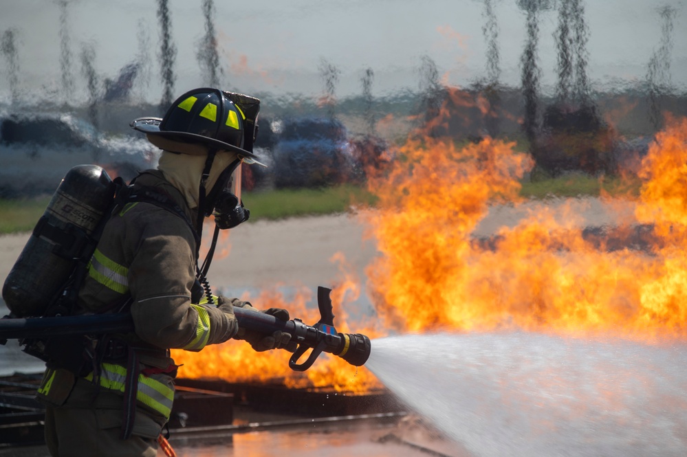 Rickenbacker and Local Fire Departments Controlled Burn Exercise