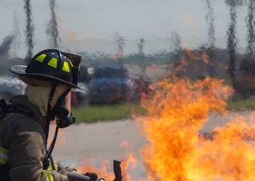 Rickenbacker and local fire departments-controlled burn exercise