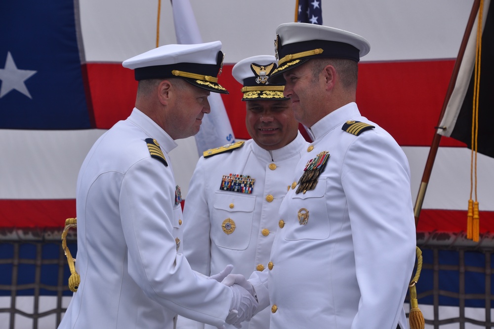 U.S. Coast Guard Cutter Bertholf holds change of command ceremony