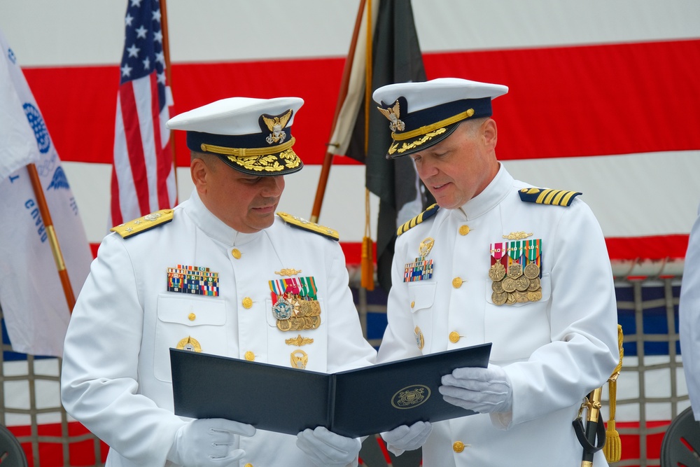 U.S. Coast Guard Cutter Bertholf holds change of command ceremony