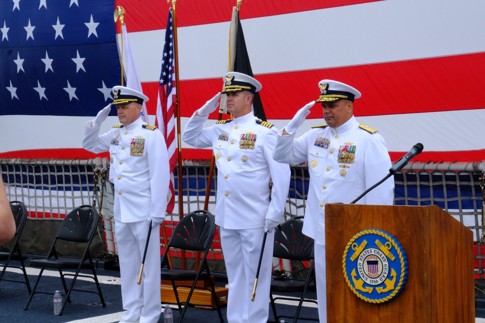 U.S. Coast Guard Cutter Bertholf holds change of command ceremony