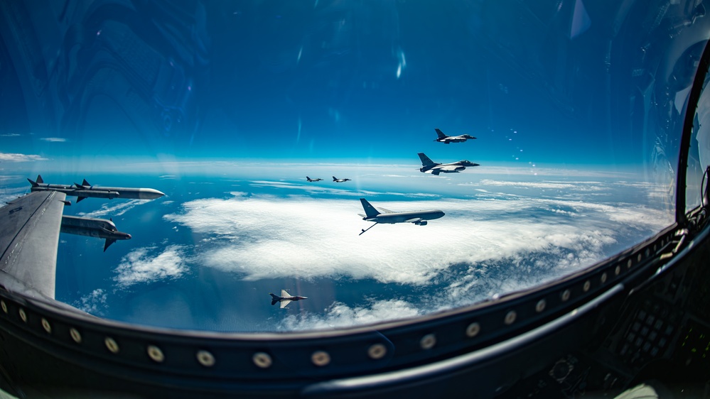 Travis AFB sends KC-46 across the Pacific to train with Misawa F-16s