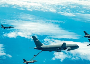 Travis AFB sends KC-46 across the Pacific to train with Misawa F-16s 