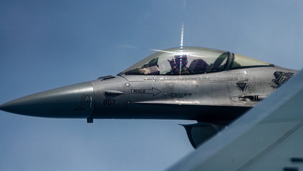 Travis AFB sends KC-46 across the Pacific to train with Misawa F-16s