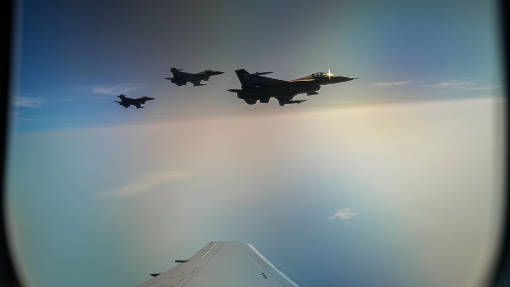 Travis AFB sends KC-46 across the Pacific to train with Misawa F-16s