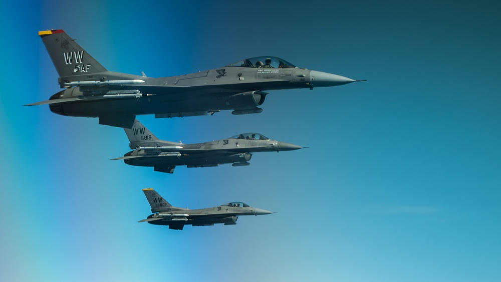 Travis AFB sends KC-46 across the Pacific to train with Misawa F-16s