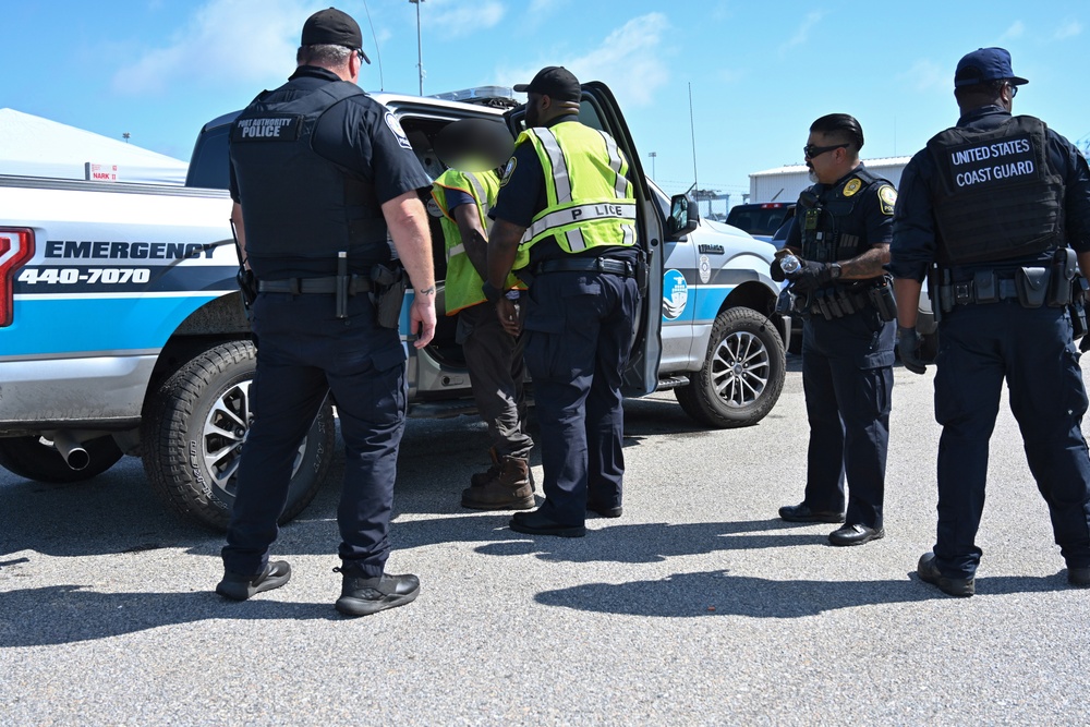 Coast Guard partners with law enforcement for multi-agency strike force operation at Port of Virginia terminal