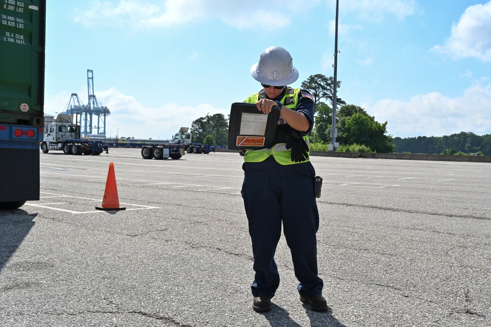 Coast Guard partners with law enforcement for multi-agency strike force operation at Port of Virginia terminal