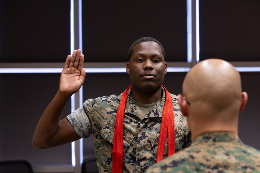 Master Gunnery Sgt. Vickers and Cpl. Vickers Promotion Ceremony