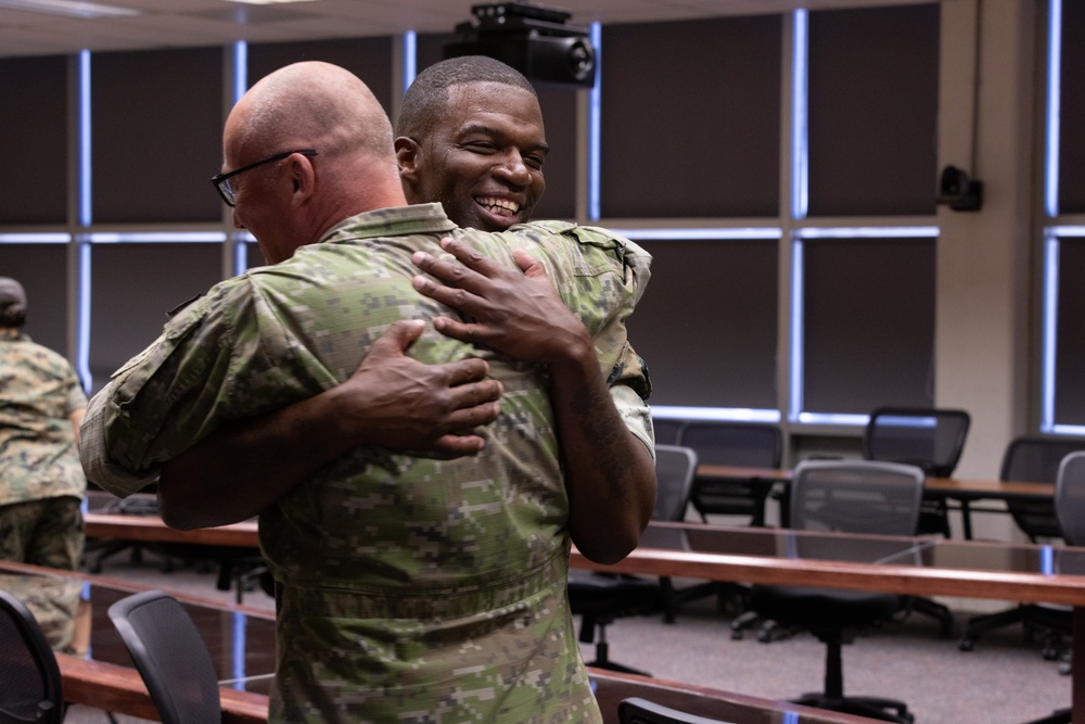 Master Gunnery Sgt. Vickers and Cpl. Vickers Promotion Ceremony