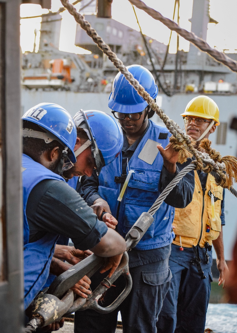 USS Milius conducts operations in the U.S. Central Command area of responsibility as part of the Carl Vinson Carrier Strike Group