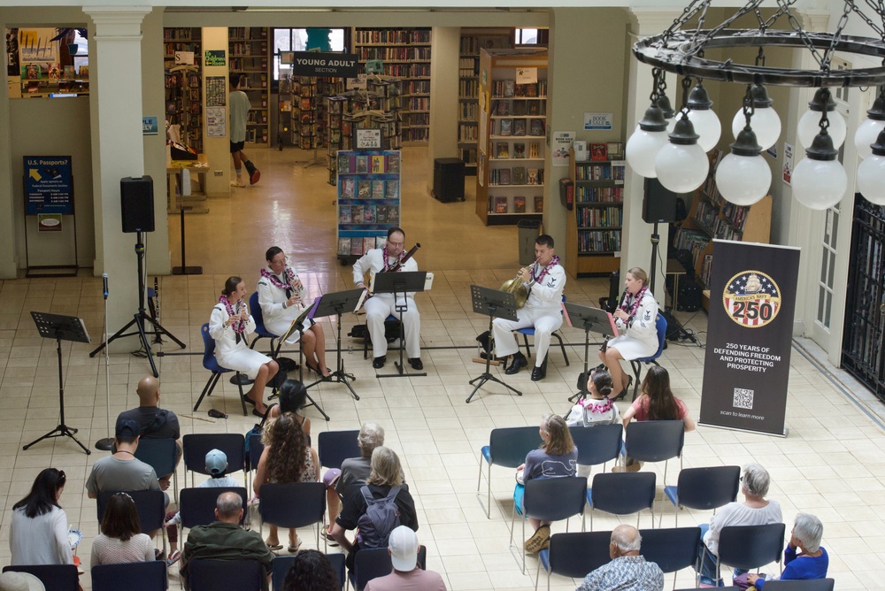 U.S. Pacific Fleet Band Performs for Hawai’i State Library’s Summer Reading Challenge Kickoff