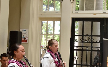 U.S. Pacific Fleet Band Woodwind Quintet features Clarinets during Library Concert