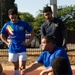 USS Ronald Reagan (CVN 76) Sailors compete in a soccer match