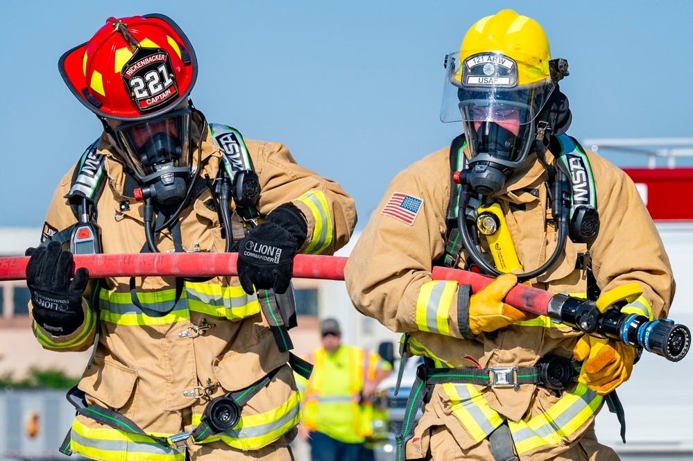 Rickenbacker and Local Fire Departments Controlled Burn Exercise