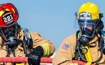 Rickenbacker and local fire departments-controlled burn exercise
