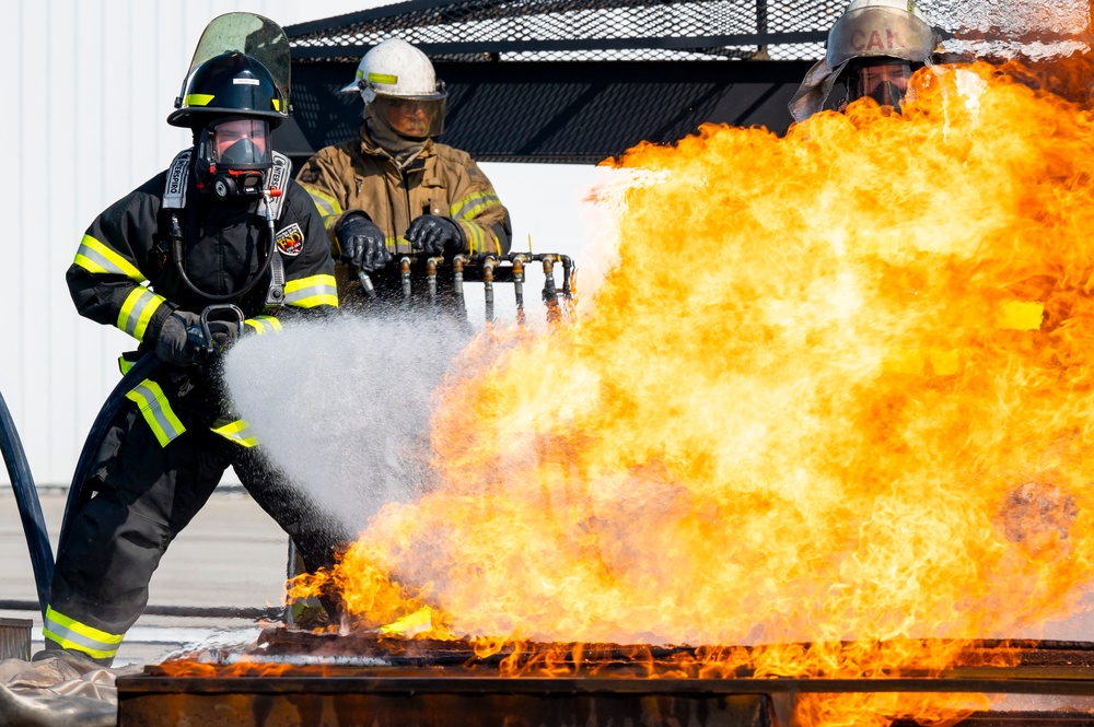 Rickenbacker and Local Fire Departments Controlled Burn Exercise