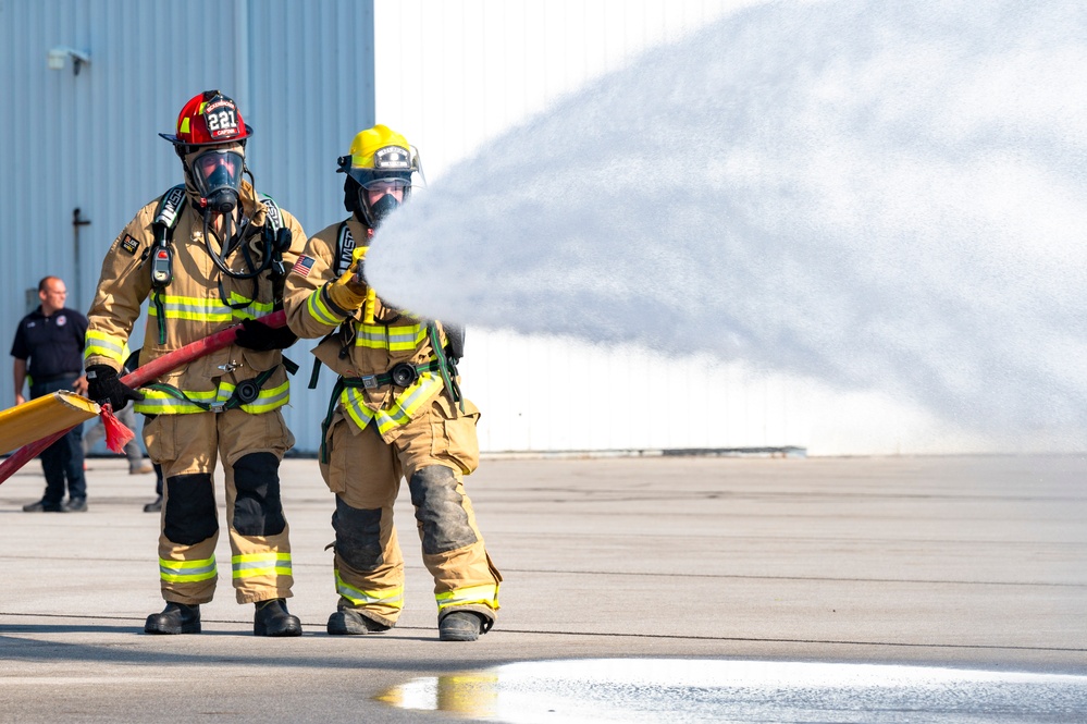 Rickenbacker and Local Fire Departments Controlled Burn Exercise