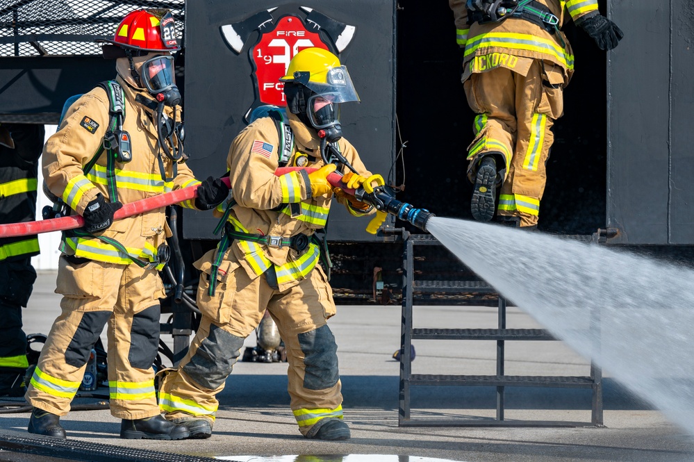 Rickenbacker and Local Fire Departments Controlled Burn Exercise