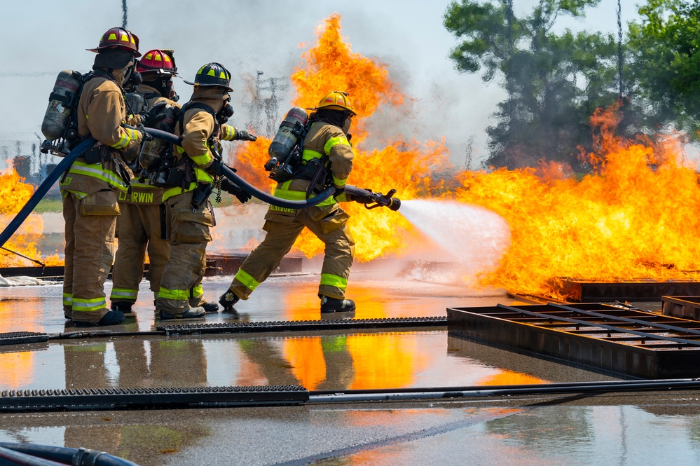 Rickenbacker and Local Fire Departments Controlled Burn Exercise
