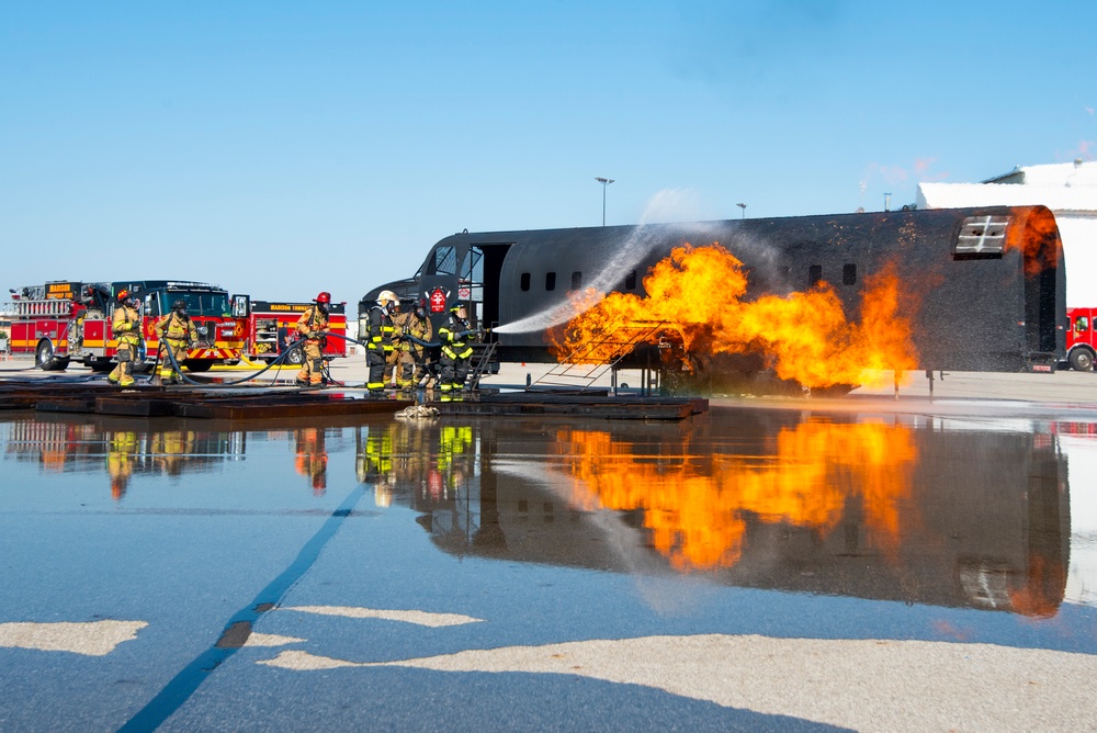Rickenbacker and Local Fire Departments Controlled Burn Exercise