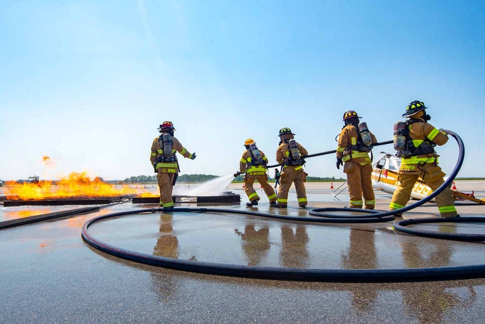 Rickenbacker and Local Fire Departments Controlled Burn Exercise
