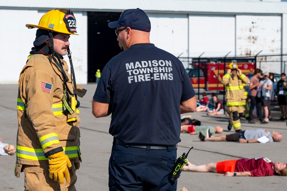 Rickenbacker and Local Fire Departments Controlled Burn Exercise