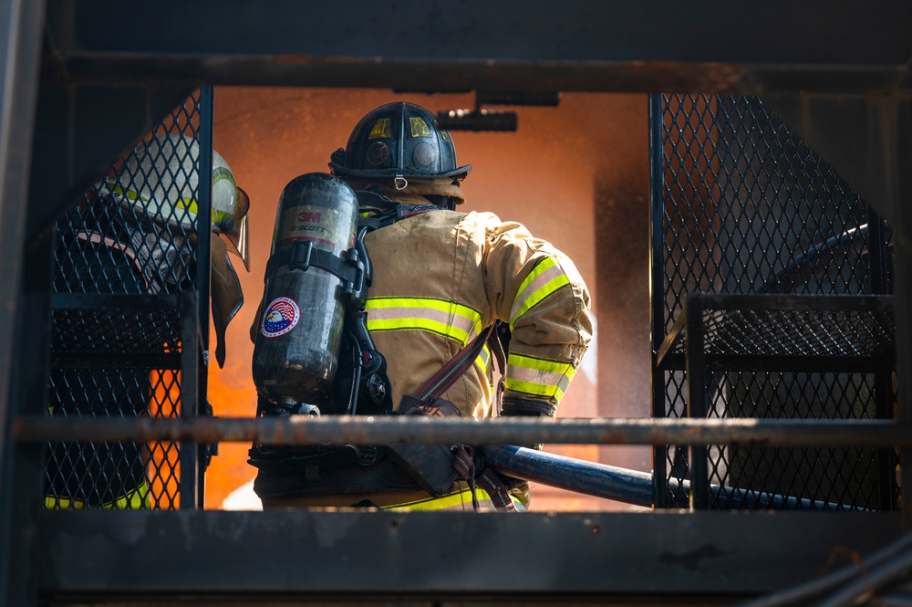 Rickenbacker and Local Fire Departments Controlled Burn Exercise