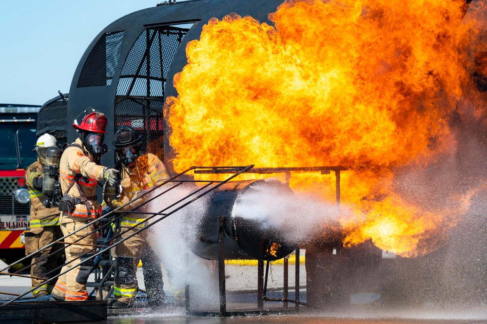 Rickenbacker and Local Fire Departments Controlled Burn Exercise