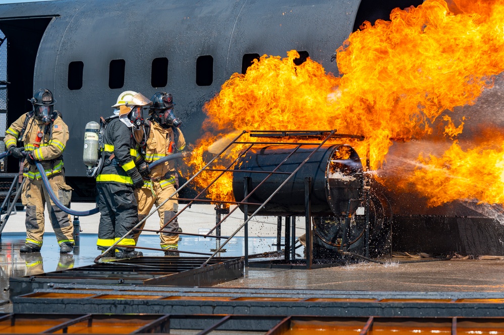 Rickenbacker and Local Fire Departments Controlled Burn Exercise
