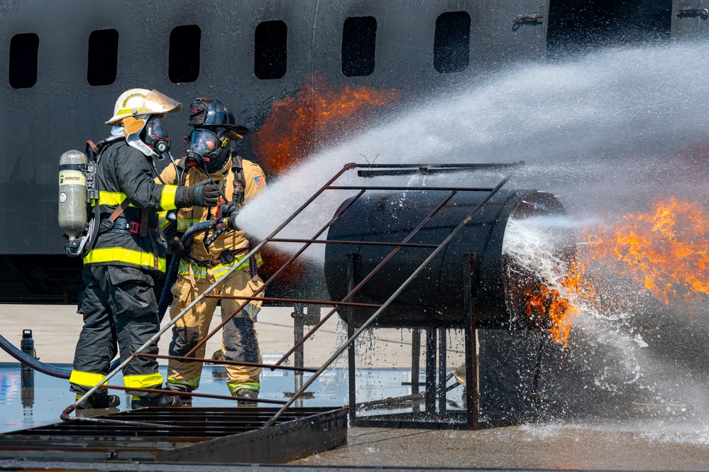 Rickenbacker and Local Fire Departments Controlled Burn Exercise
