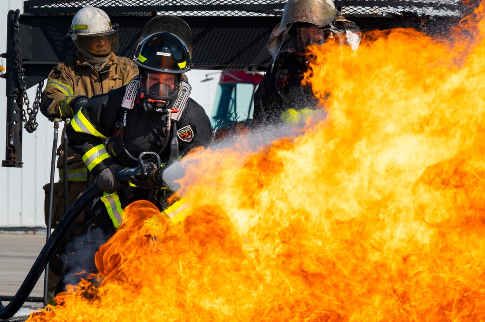 Rickenbacker and Local Fire Departments Controlled Burn Exercise