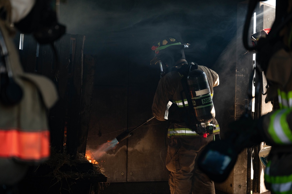 Malmstrom fire department conducts structure fire training