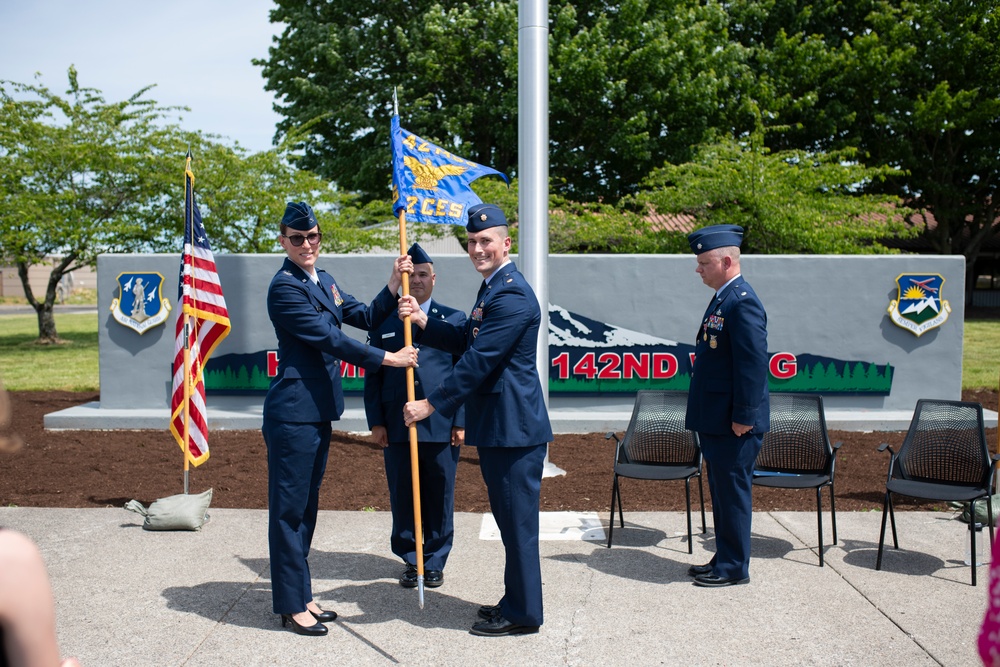 142nd Civil Engineer Squadron Welcomes New Commander