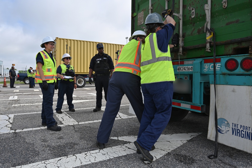 Coast Guard partners with law enforcement for multi-agency strike force operation at Port of Virginia terminal