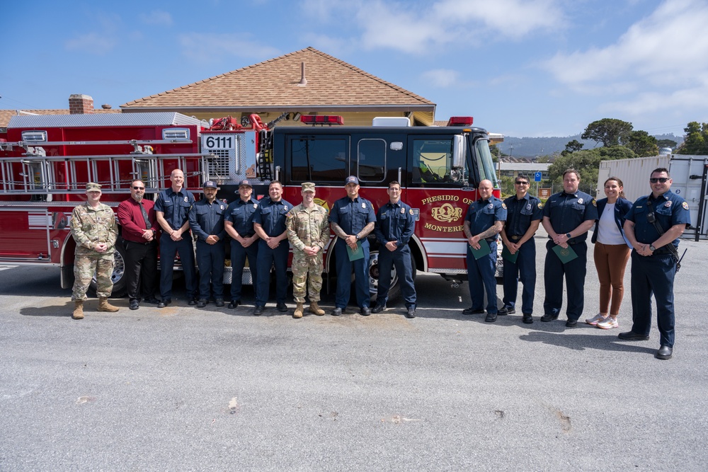 Presidio of Monterey fire department recognized for community response