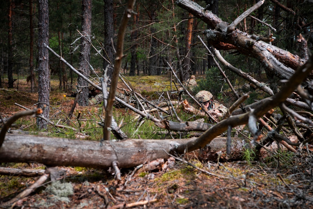 Michigan National Guard Infantry conduct training maneuvers in Latvia