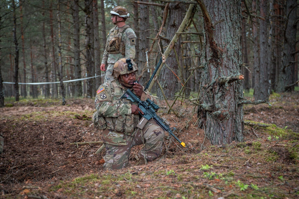 Michigan National Guard Infantry conduct training maneuvers in Latvia