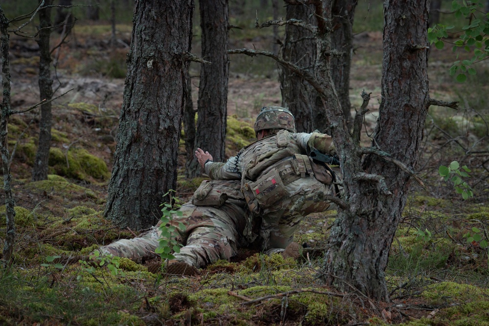 Michigan National Guard Infantry conduct training maneuvers in Latvia